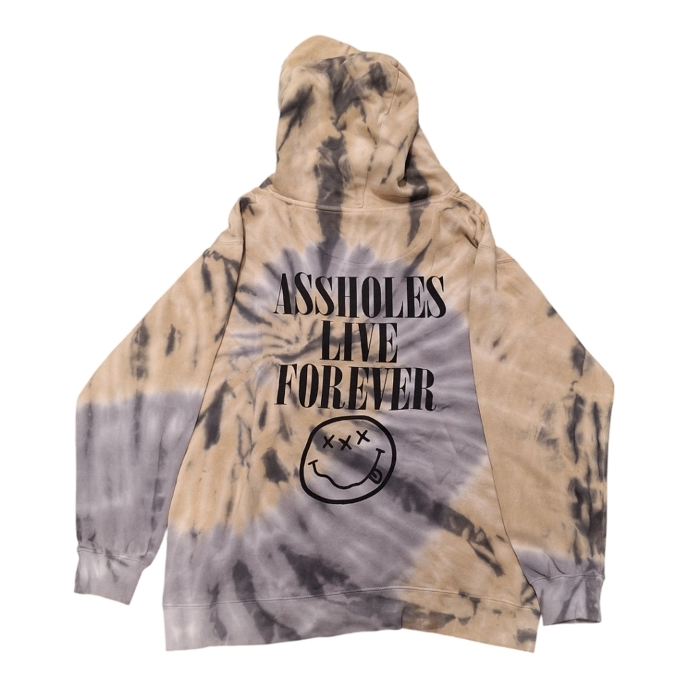 ALF Unisex L Tie Dyed Hoodie Assh*les Live Forever